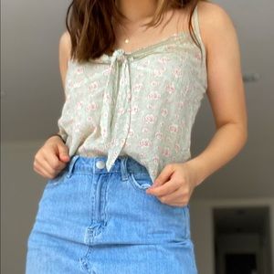 Topshop - Floral crop tank